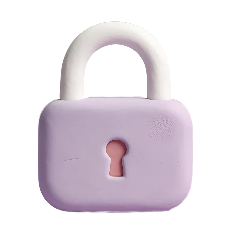 A clay padlock.