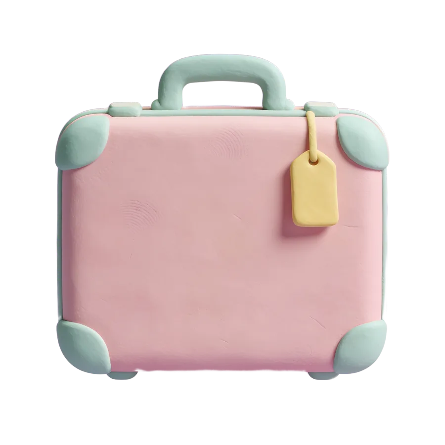 A clay suitcase.